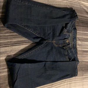 dark, mid rise, jeans